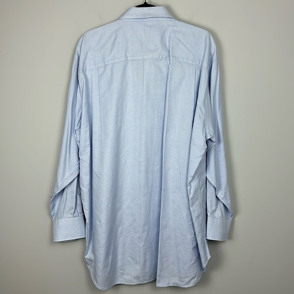 IZON MEN'S BUTTON DOWN LONG SLEEVE SHIRT 80'S 2-PLY PINPOINT size 16 1/2  34/35 - Picture 3 of 4